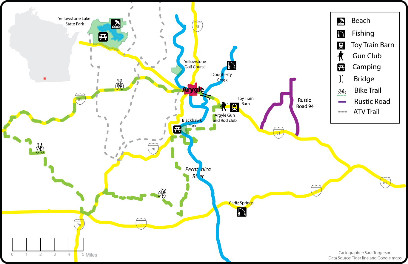 Argyle Attractions Map