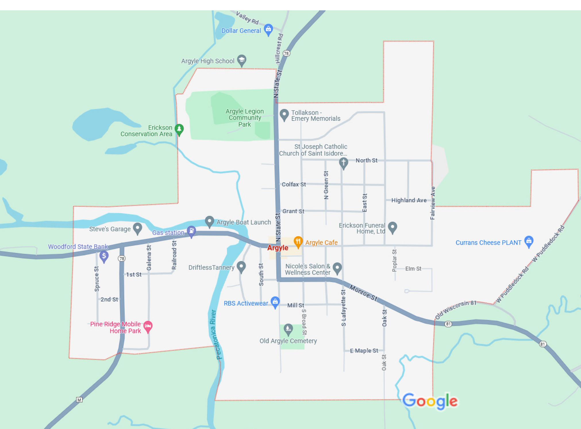 Argyle Street Map