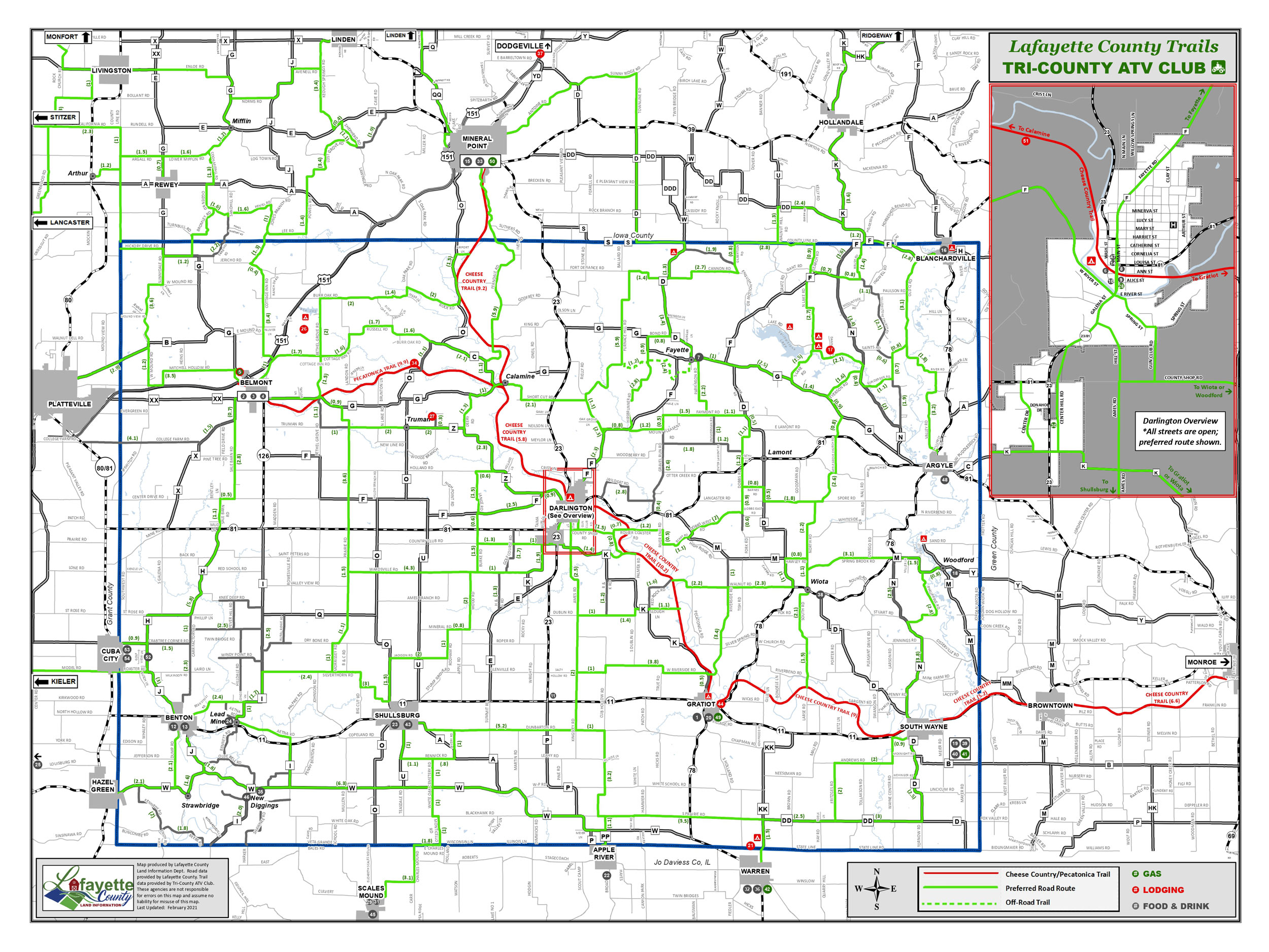 County ATV Trail Map